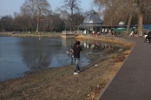 Victoria Park pond and pagoda